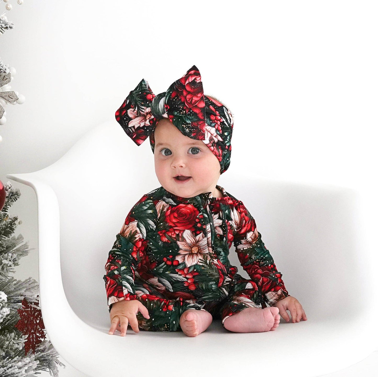 Floral Ruffle Convertible Zip Onesie