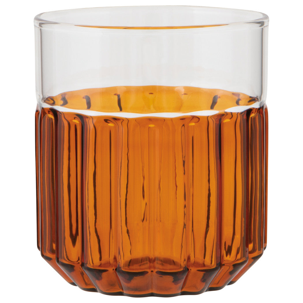 Set of 4 Tumbler 12oz Channel Amber