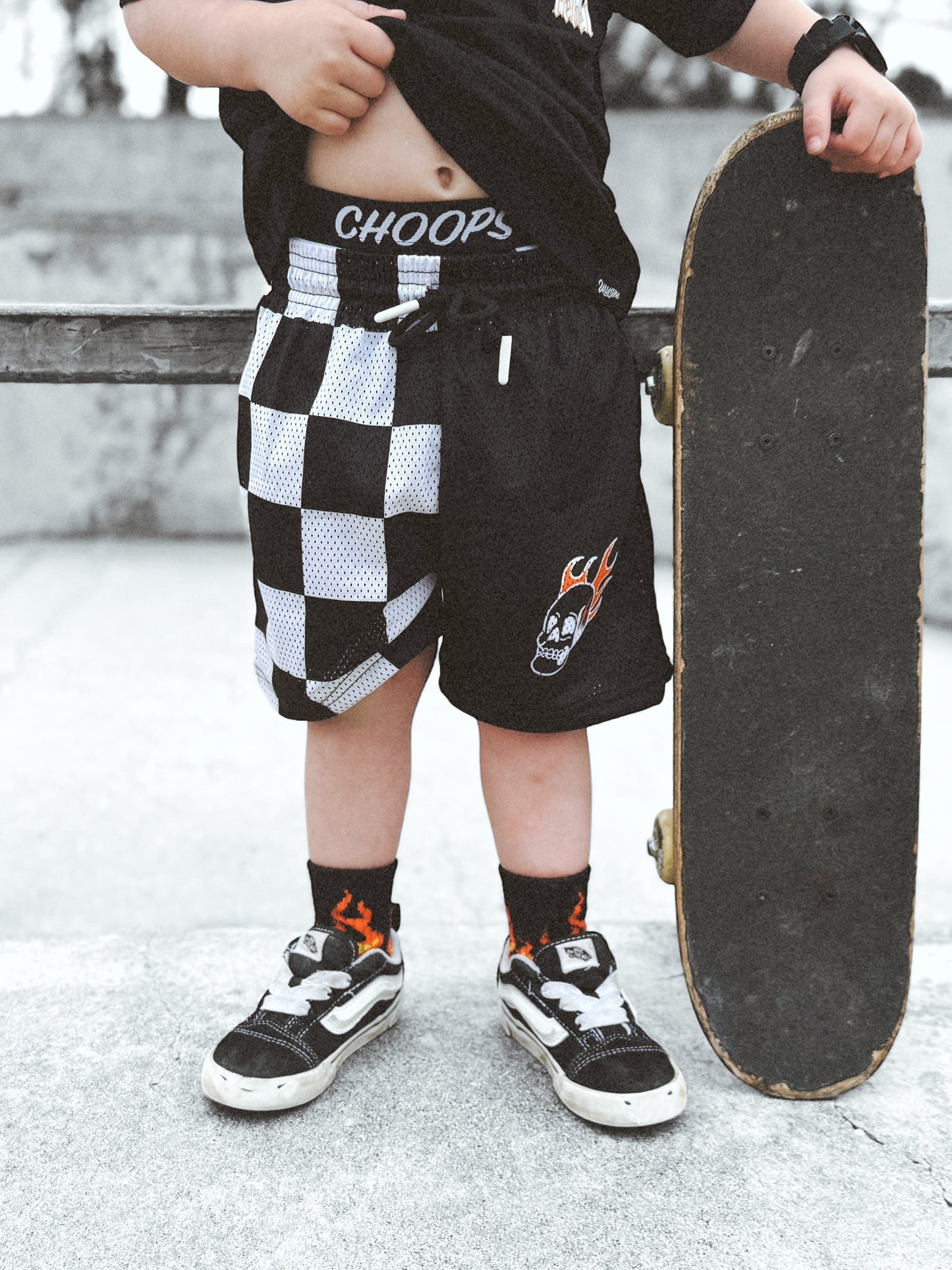 Burn Out Mesh Shorts