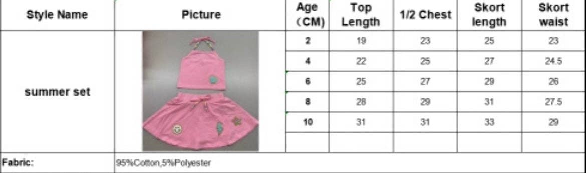 Pink beaded two piece skort set