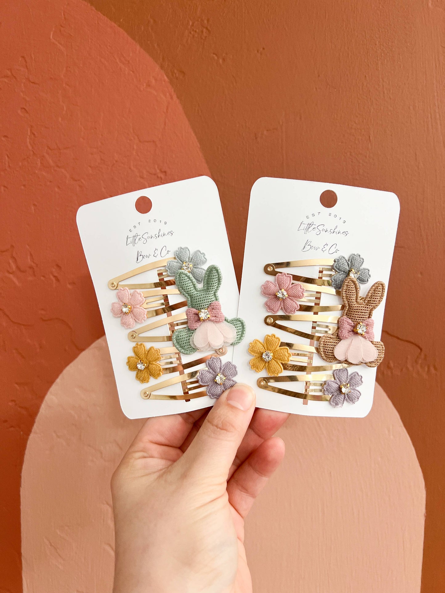 Bunny Hair Clips- Set of 5