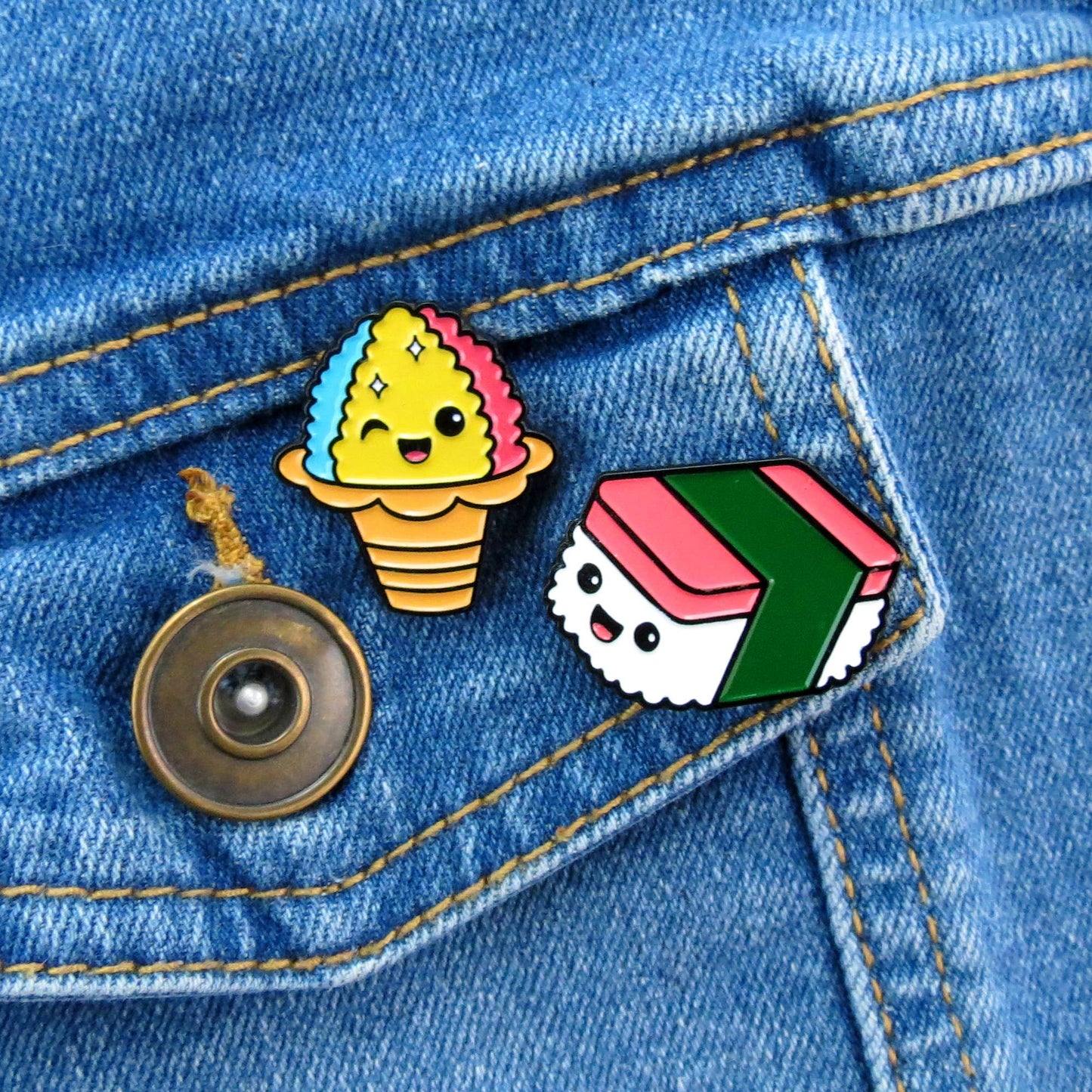 Musubi & Shaved Ice Enamel Pin Set