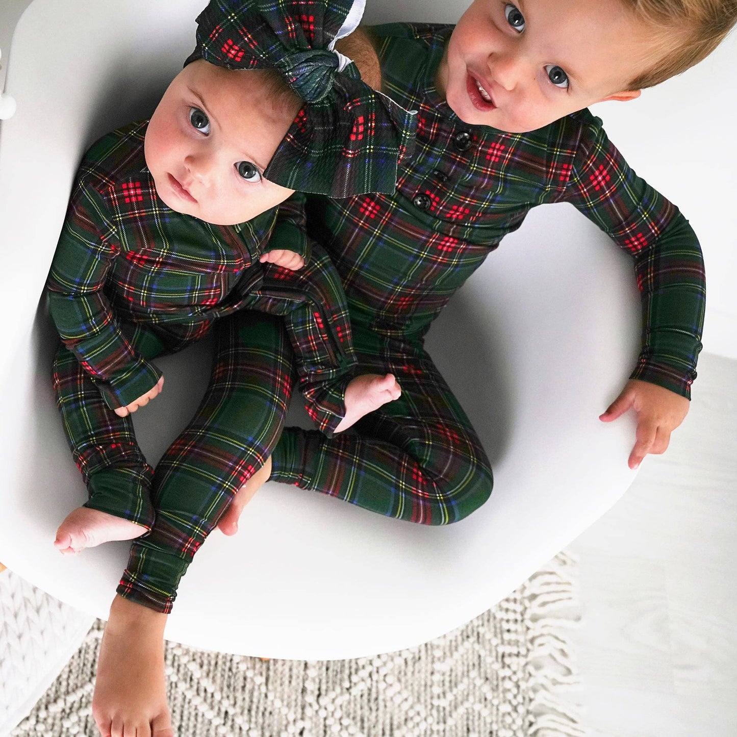 Tartan Convertible Zip Onesie