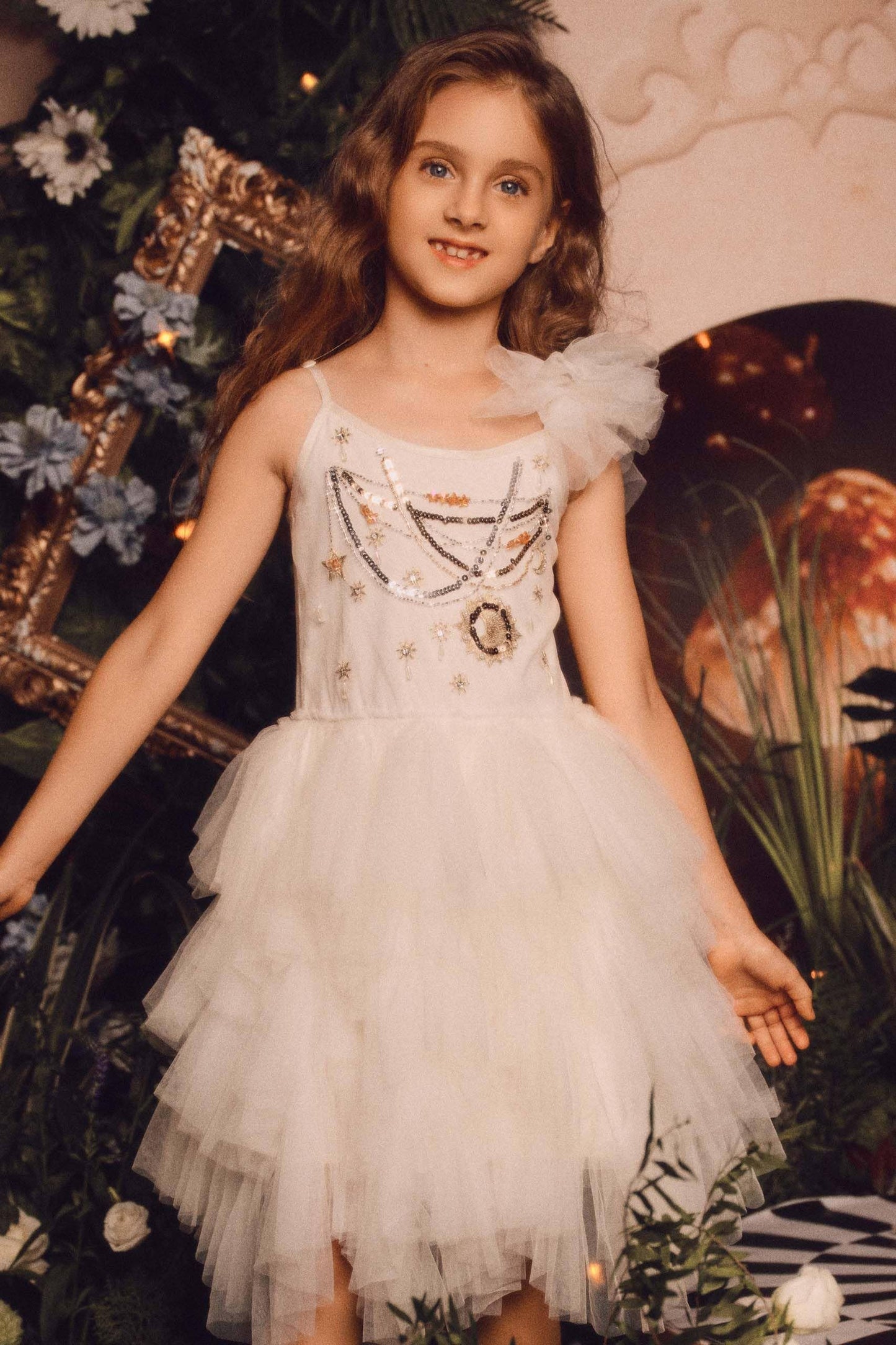 Adorable Layered Tulle Tutu Girl Dress