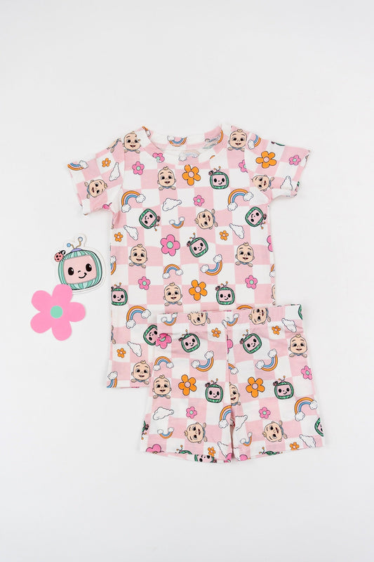 Dream Big Little Co x CoComelon JJ RAINBOW CHECKERS DREAM SHORT SET