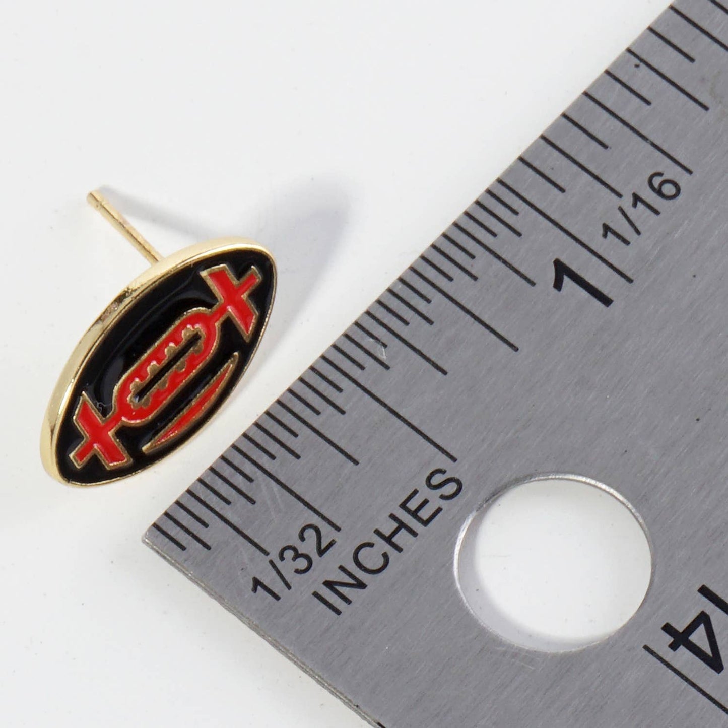 Gold Dipped GAMEDAY Football Stud Earrings