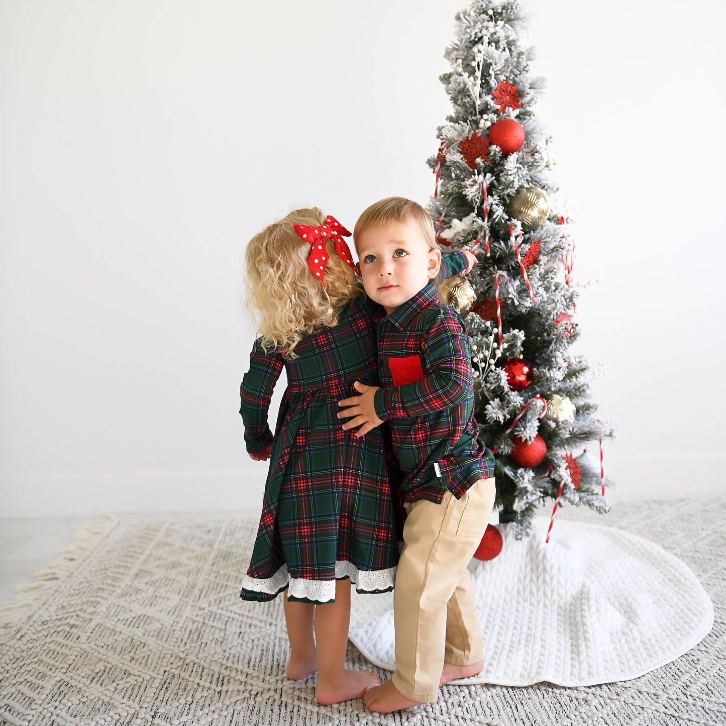 Tartan Button Dress