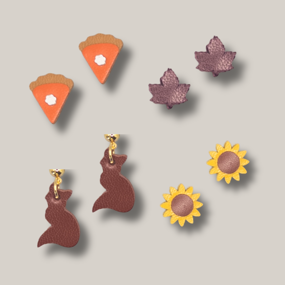 Pumpkin Pie Studs // Thanksgiving, Lightweight, Fall, Stud