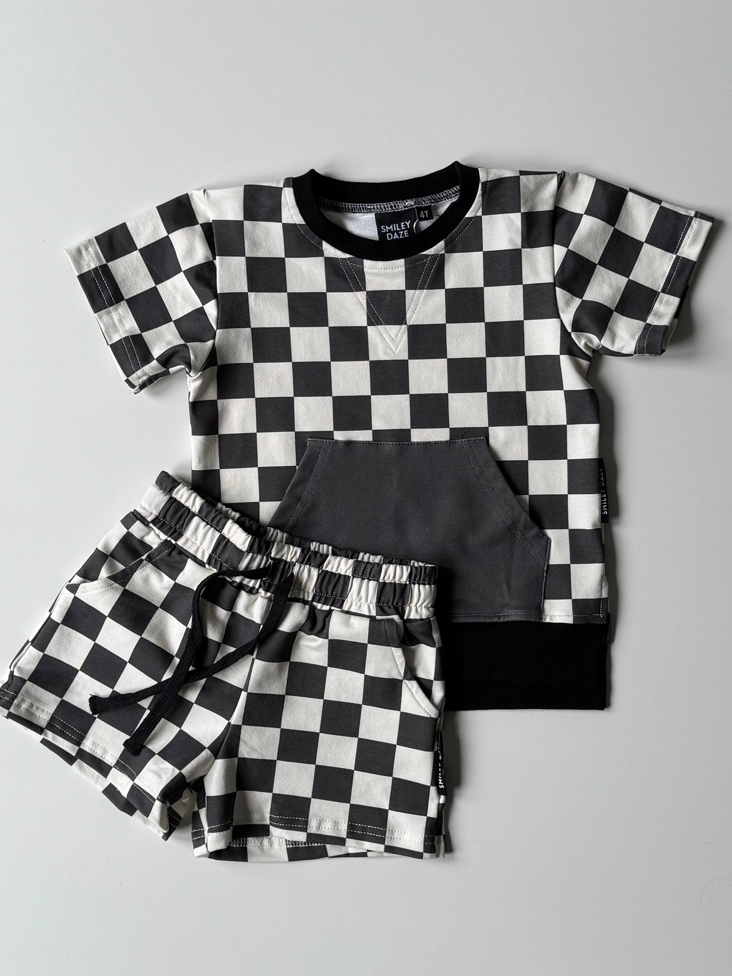 CHECKERED COLOR BLOCK • SHORTS