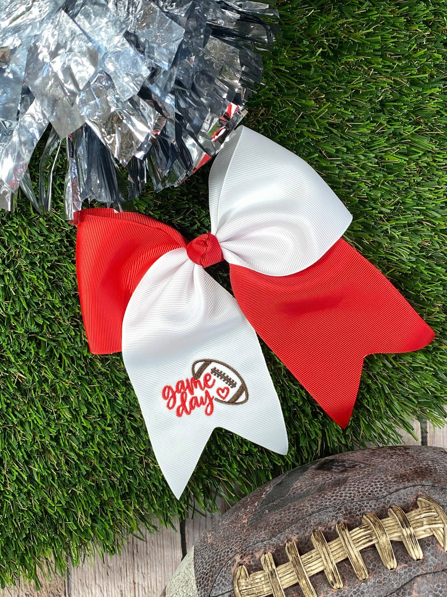 Game Day Embroidered Cheer Bows: Fall 2025 Game Day