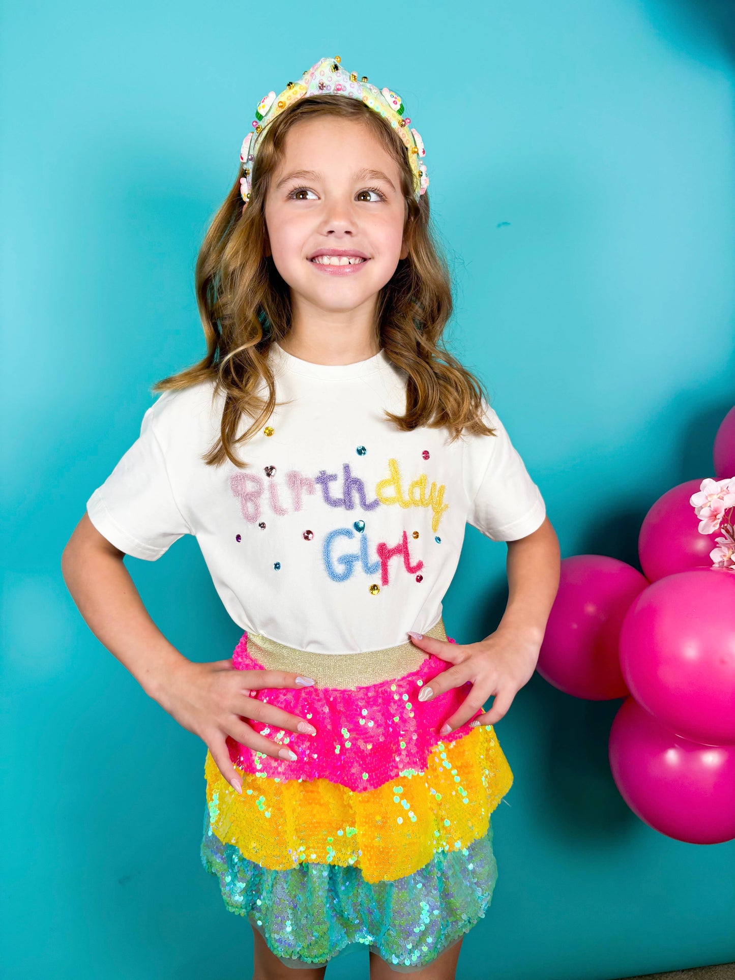 Birthday Girl Tinsel Top