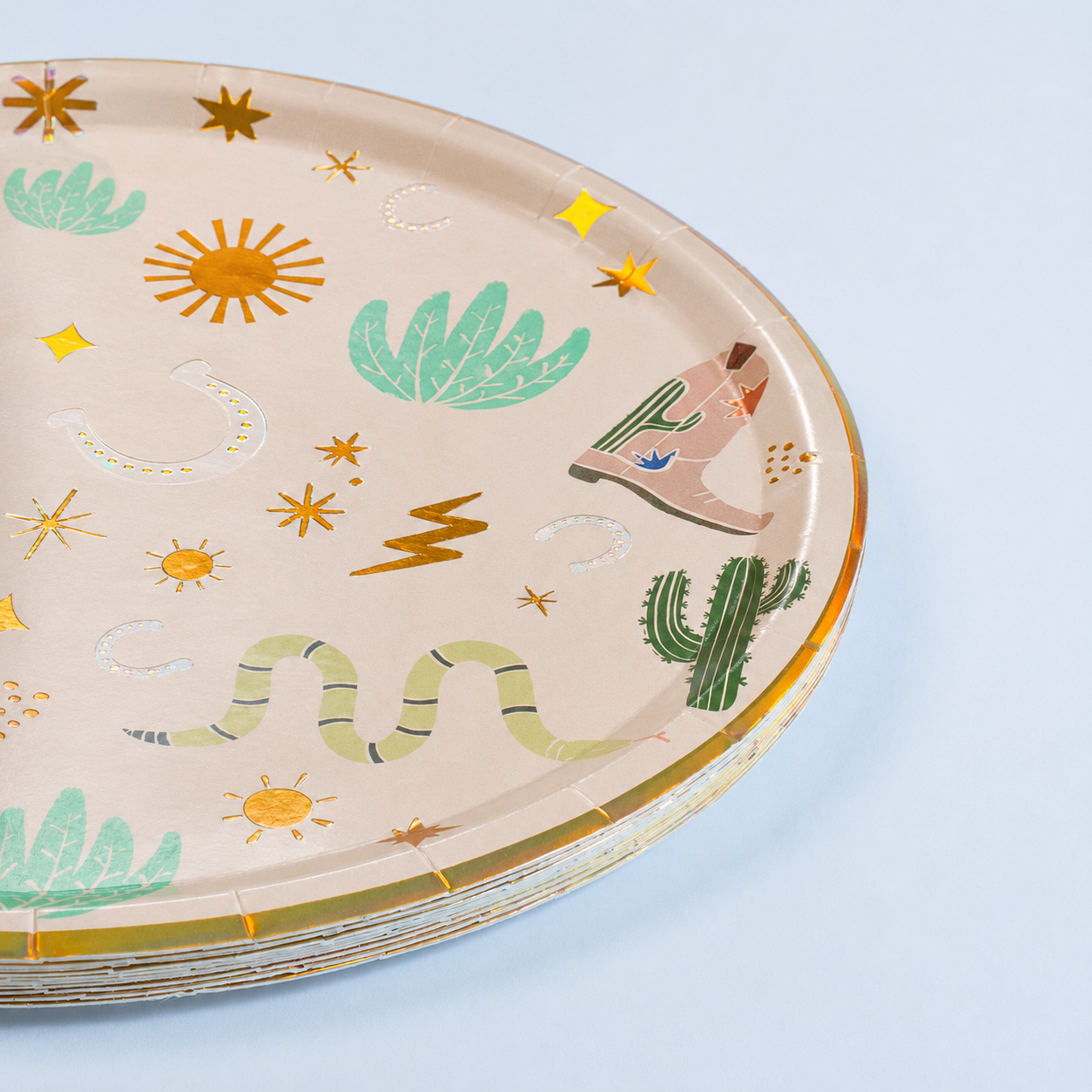 Sssssnake Catcher Western Theme Paper Plates (x 12)