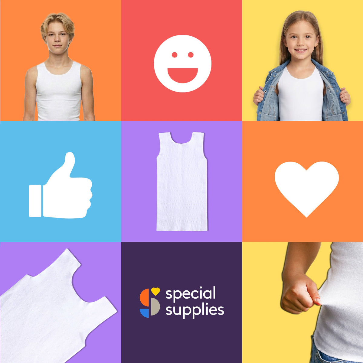 Special Supplies Kids Compression Undershirt – Seamless Deep Pressure Sensory Undershirt for Focus, Calm & Comfort – Breathable, Soft Sensory Shirt for School, Home & Travel