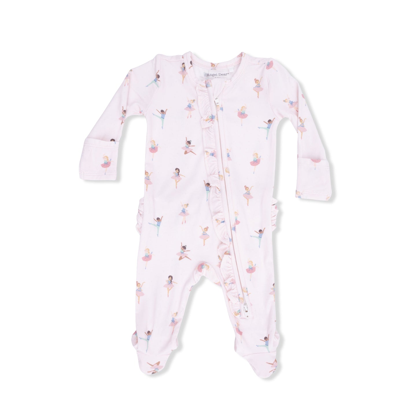 Petite Ballet - 2 Way Ruffle Front Zipper Footie