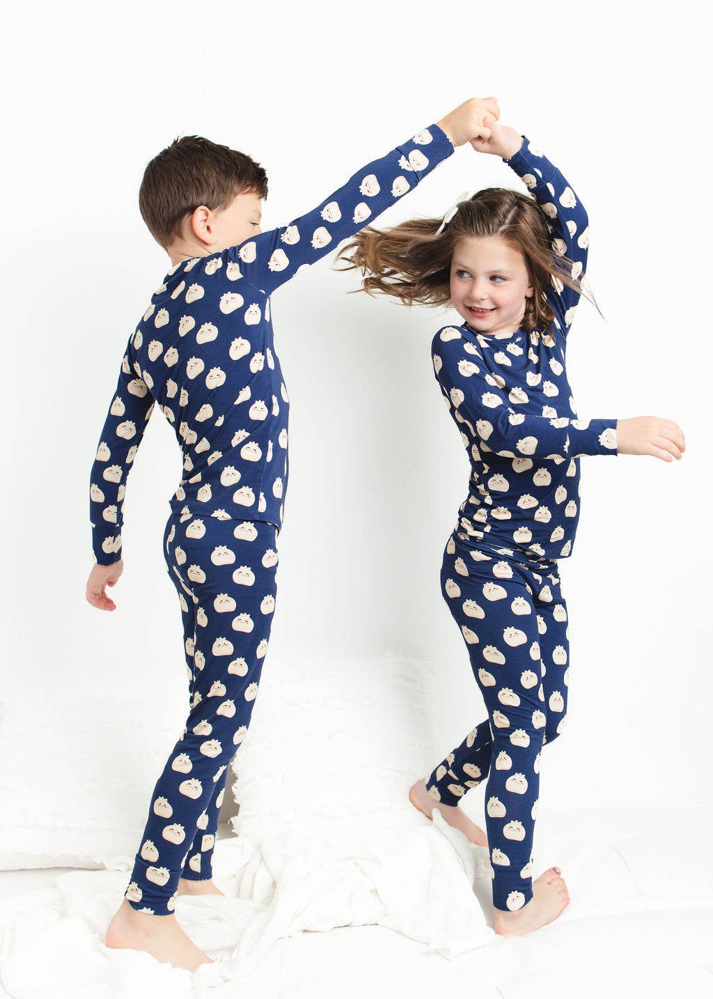 Kids Bamboo Long Sleeves Pajama Set - Dumplings