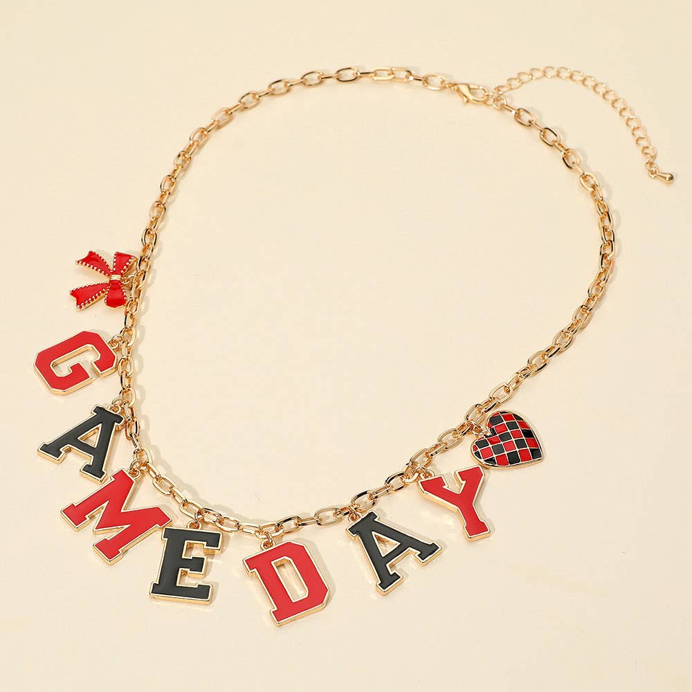 GAME DAY Letter Charm Station Necklace