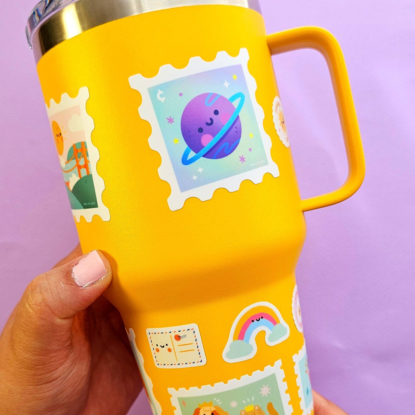 Happy Planet Stamp Sticker