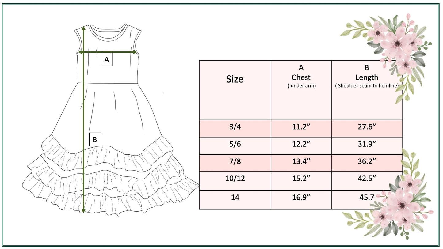3 Tiered Terra Cotta Ruffles Dress