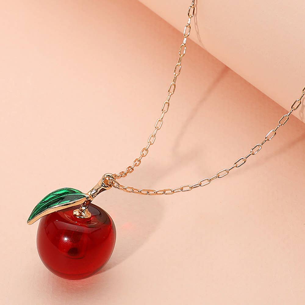 Apple Pendant Necklace