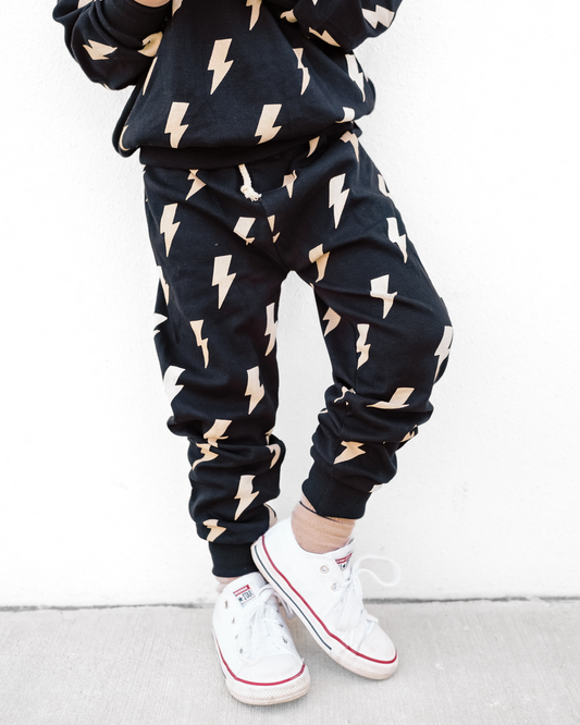Black Bolts Jogger Set