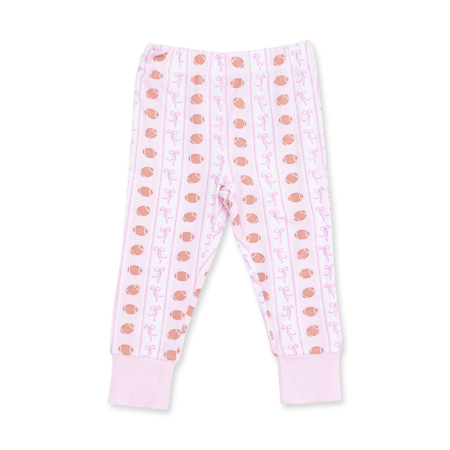 Football Bow Stripe - Long Sleeve Loungewear Set