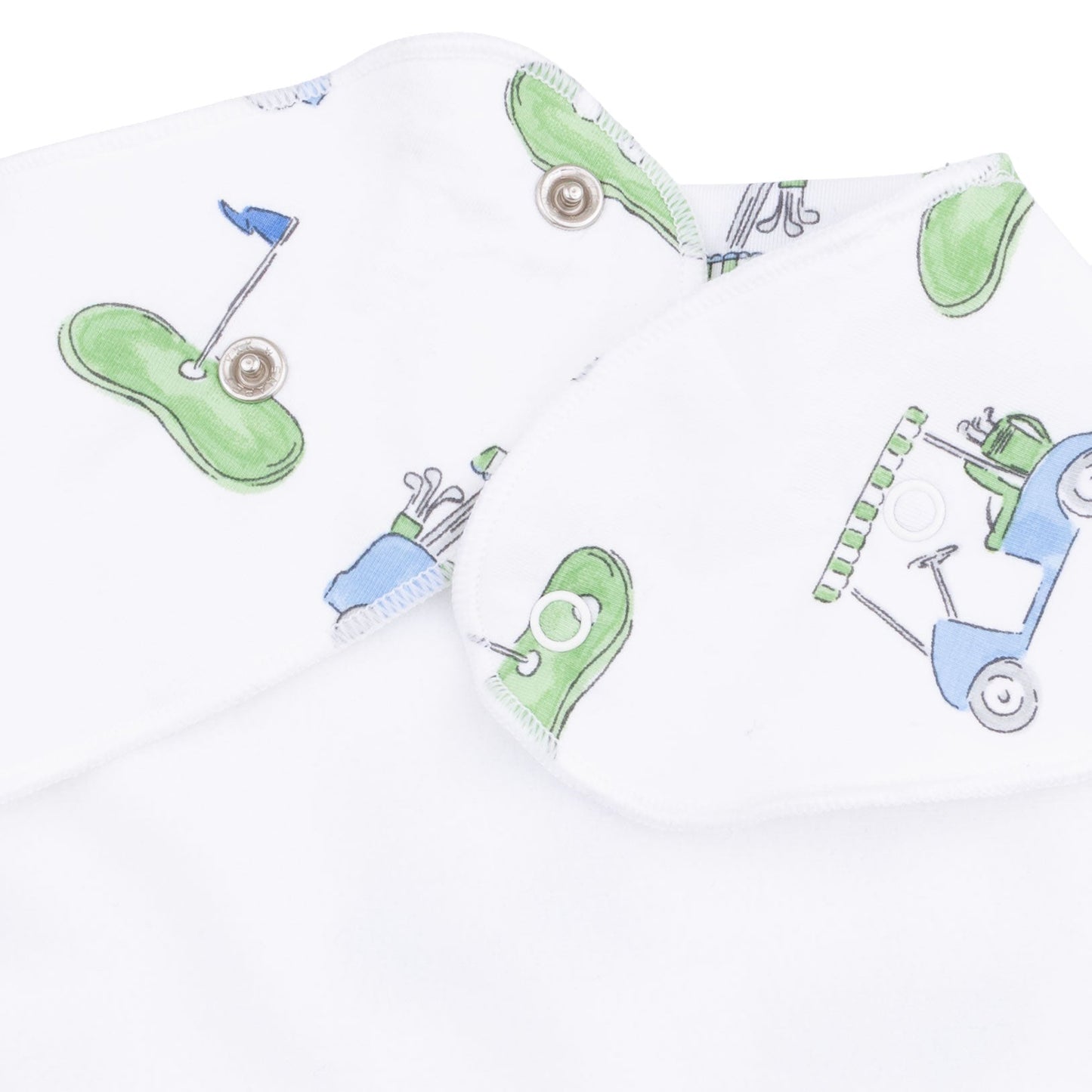 Golf Carts Blue - Bandana Bib
