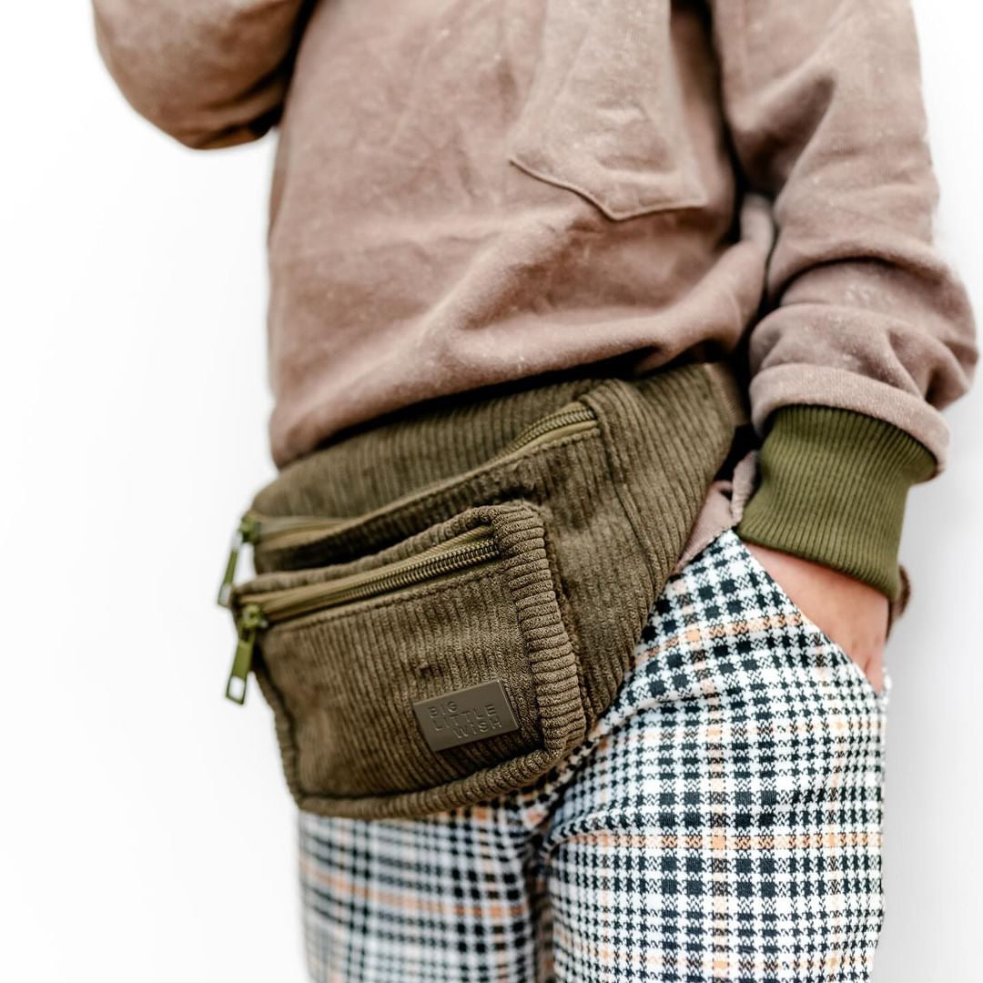 The Play Date Kids Belt Bag- Olive Green