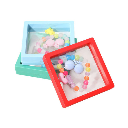 Kids Heart Charm Stretch Bracelet Hair Clip Set