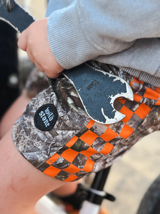 Camo checkered boardshorts