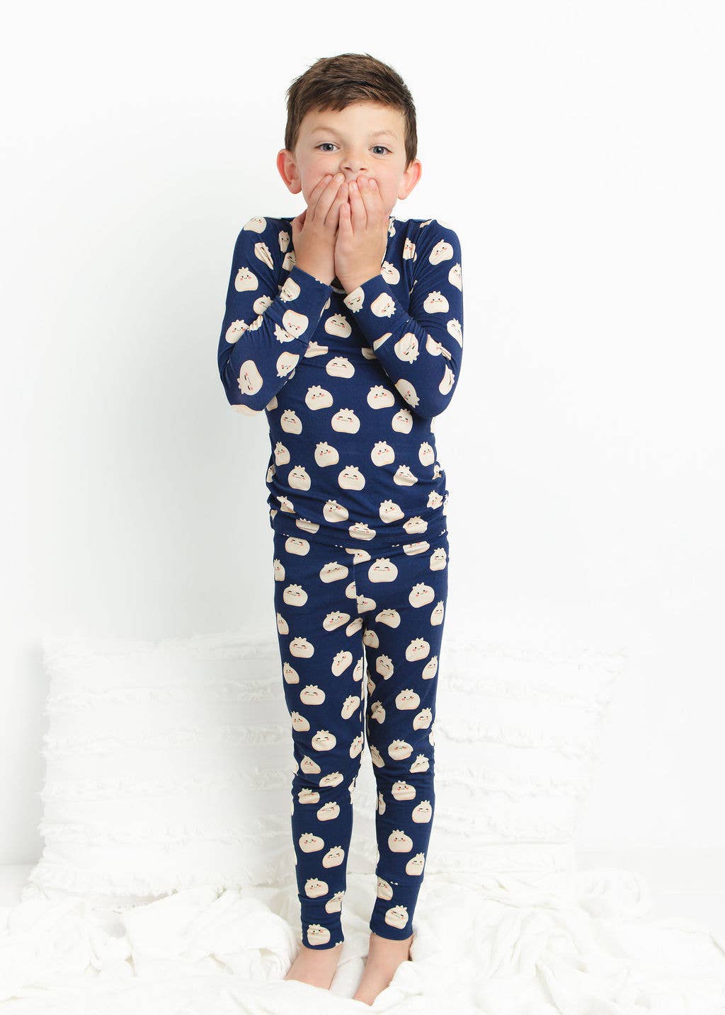 Kids Bamboo Long Sleeves Pajama Set - Dumplings
