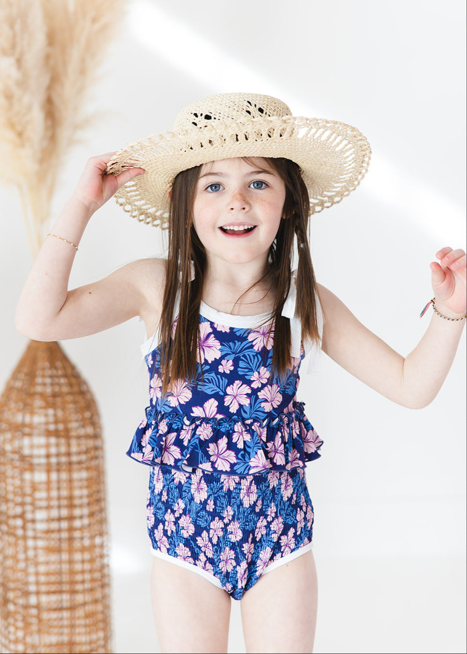 Twilight Blossoms | One Piece Smocked Swimsuit