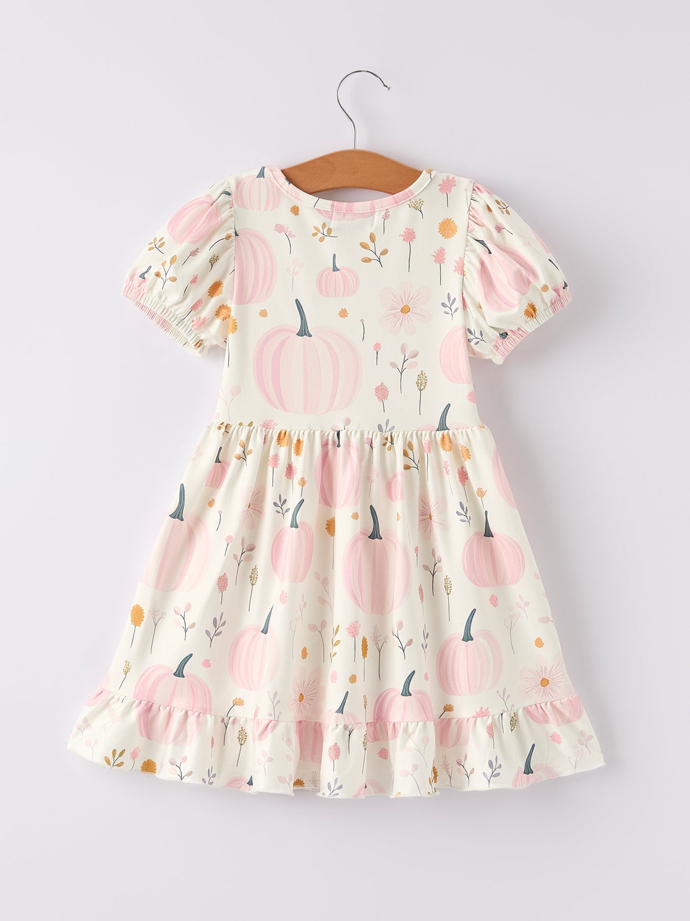 Halloween Cute Pumpkin Print Girls Dress