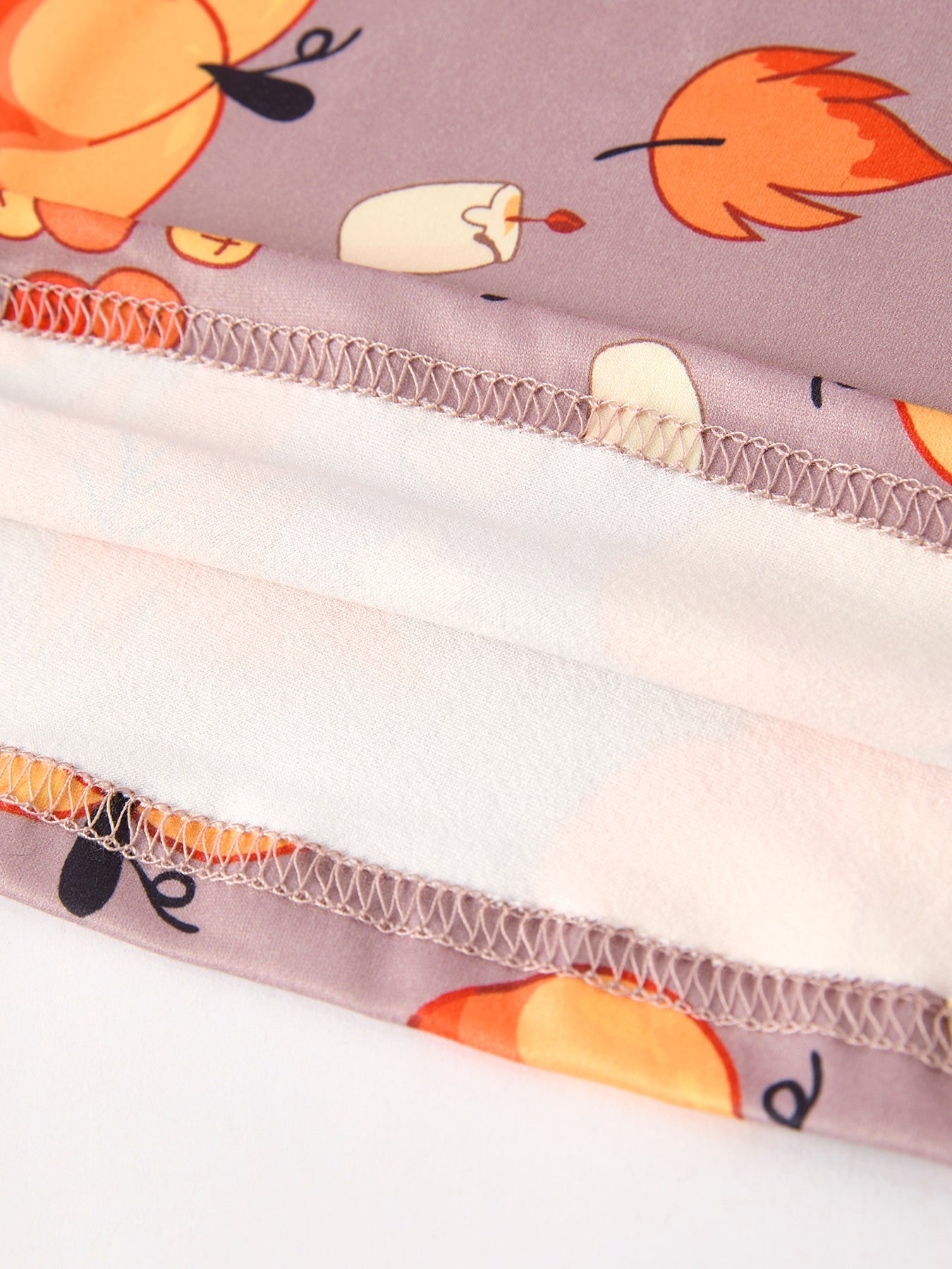 Thanksgiving Pumpkin Print Top + Suspender Dress Girls Set