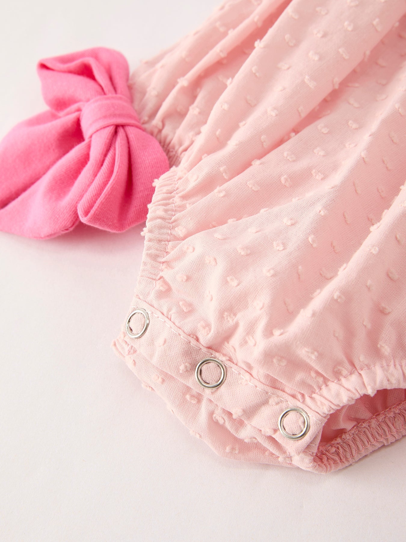 PREORDER Autumn Halloween Light Pink Ghost Embroidery Smock Floral Girls Romper