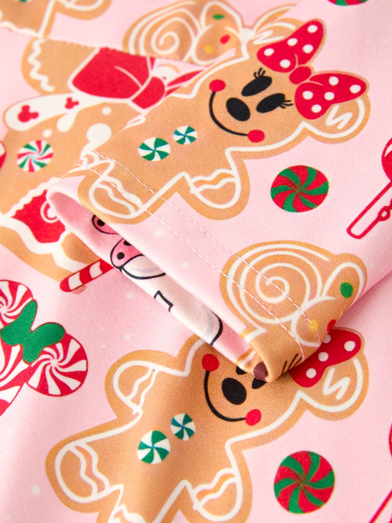 Christmas Character Sweet Gingerbread and Candy Print Girls Dress