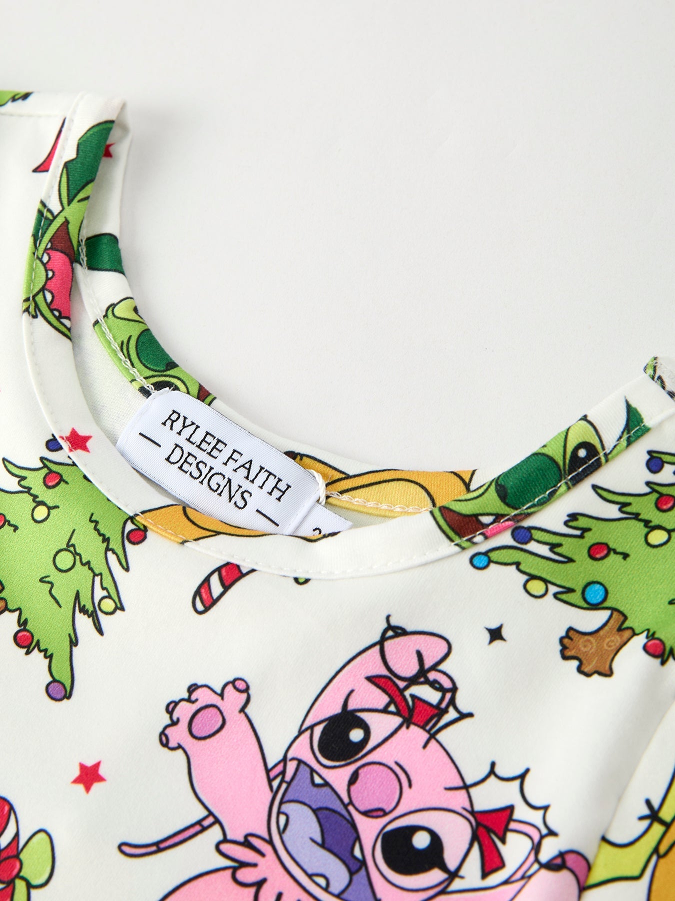 Christmas Girls Dress with Tree and Characters