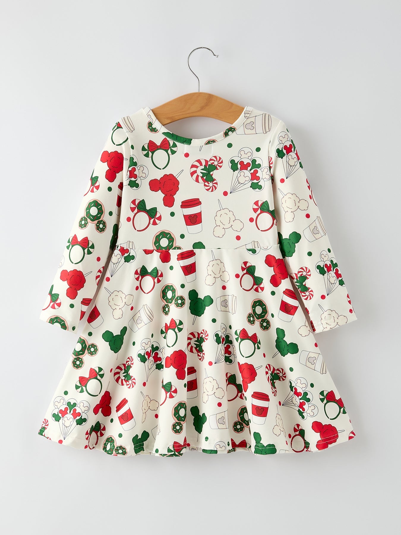 Christmas Character Sweet Balloon Print Girls Dress