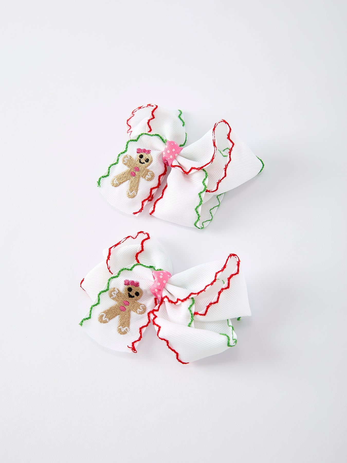 Christmas Gingerbread Man Hair Bows: Sweet Christmas Style(2PCS)