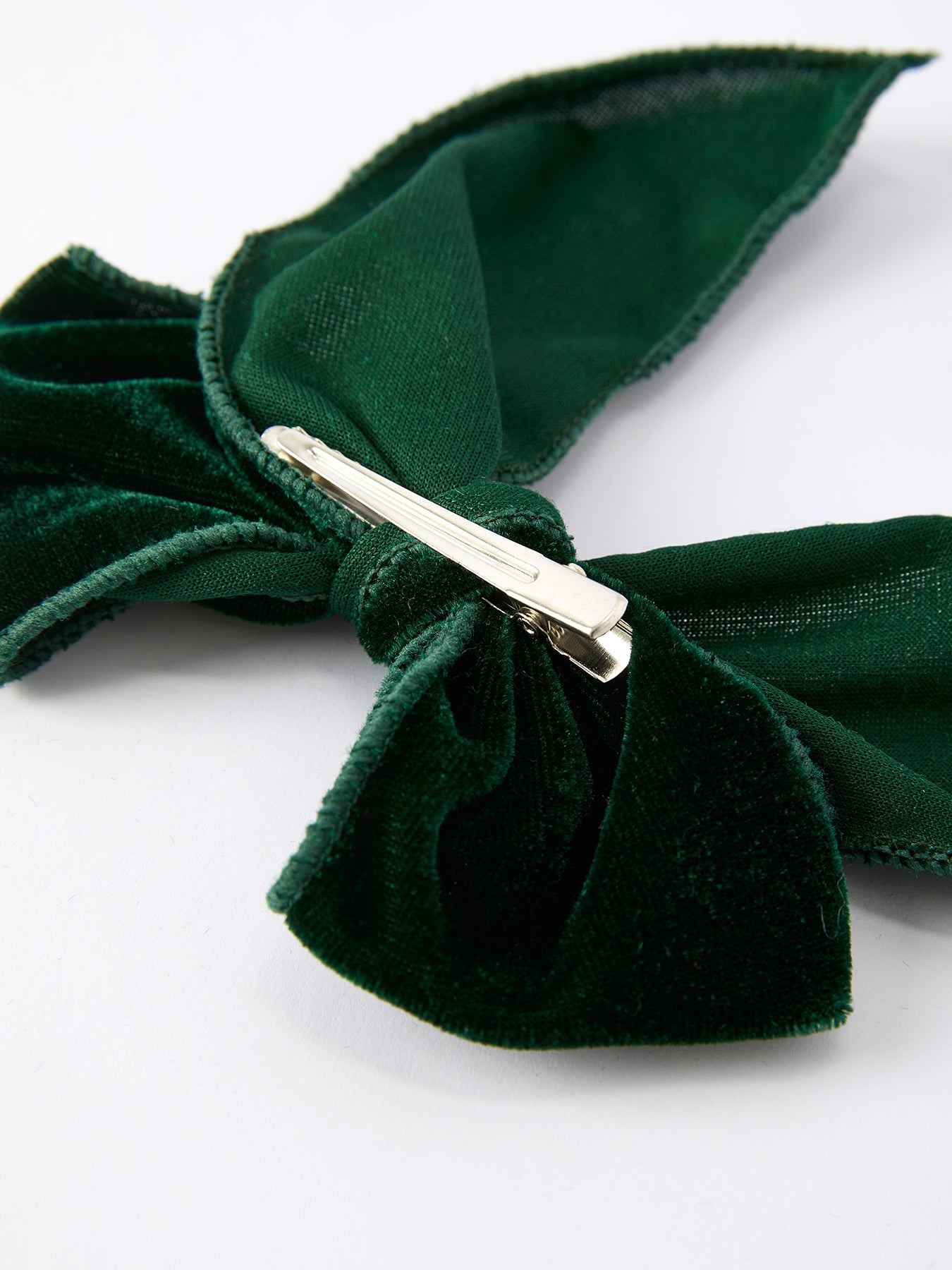 Christmas Velvet Green Bow Hair Clip
