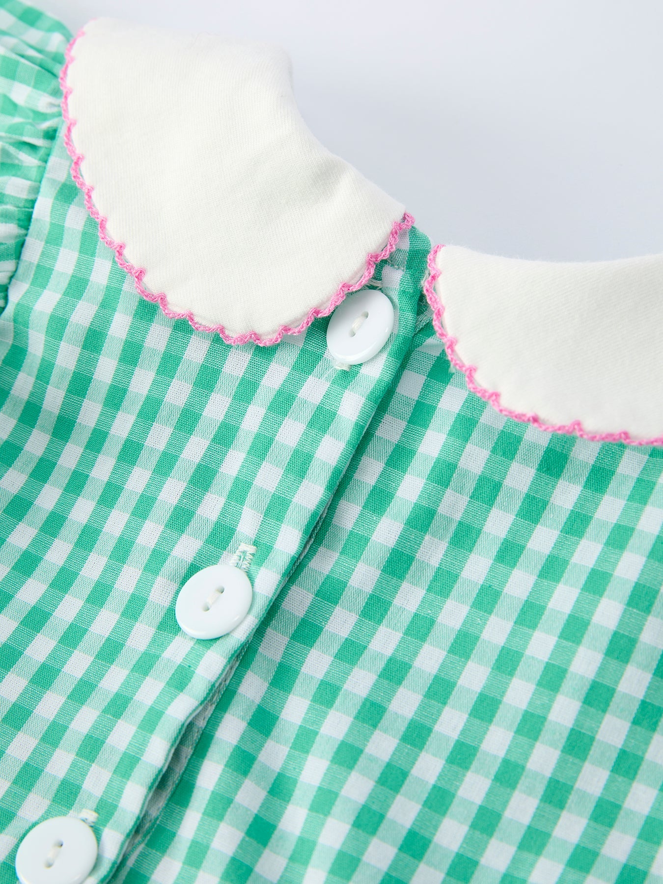 Spring Gingham Bow Ruffle Smocked Pickle Ball Girl Dress