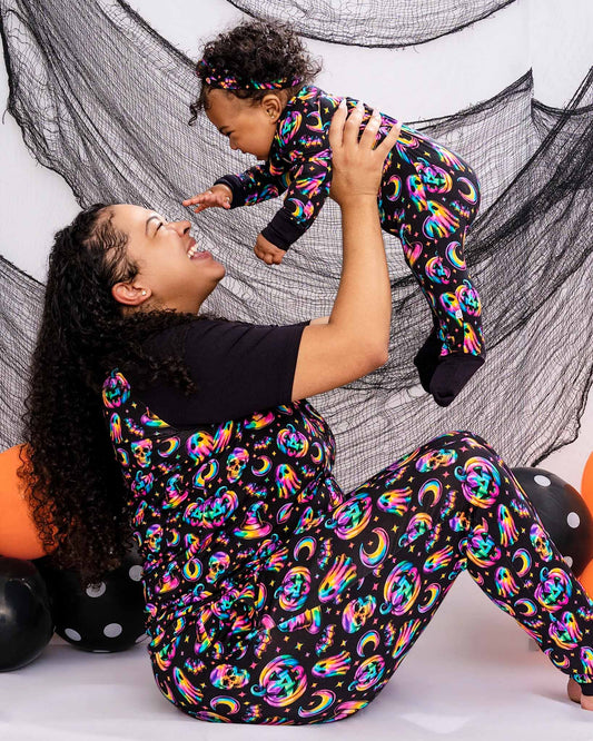 Halloween | Rainbow Haunts | Adult Bamboo Raglan Top
