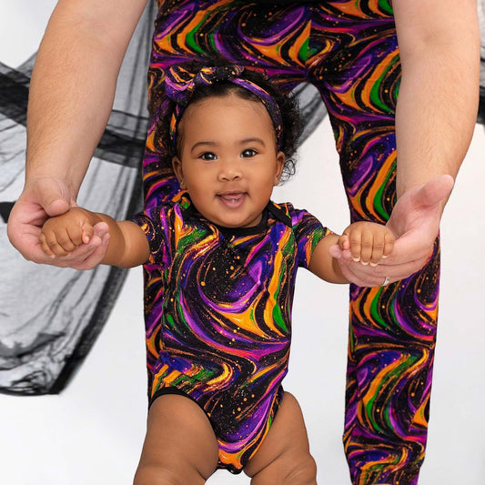 Halloween | Magic Swirls | Bamboo Baby Onesie