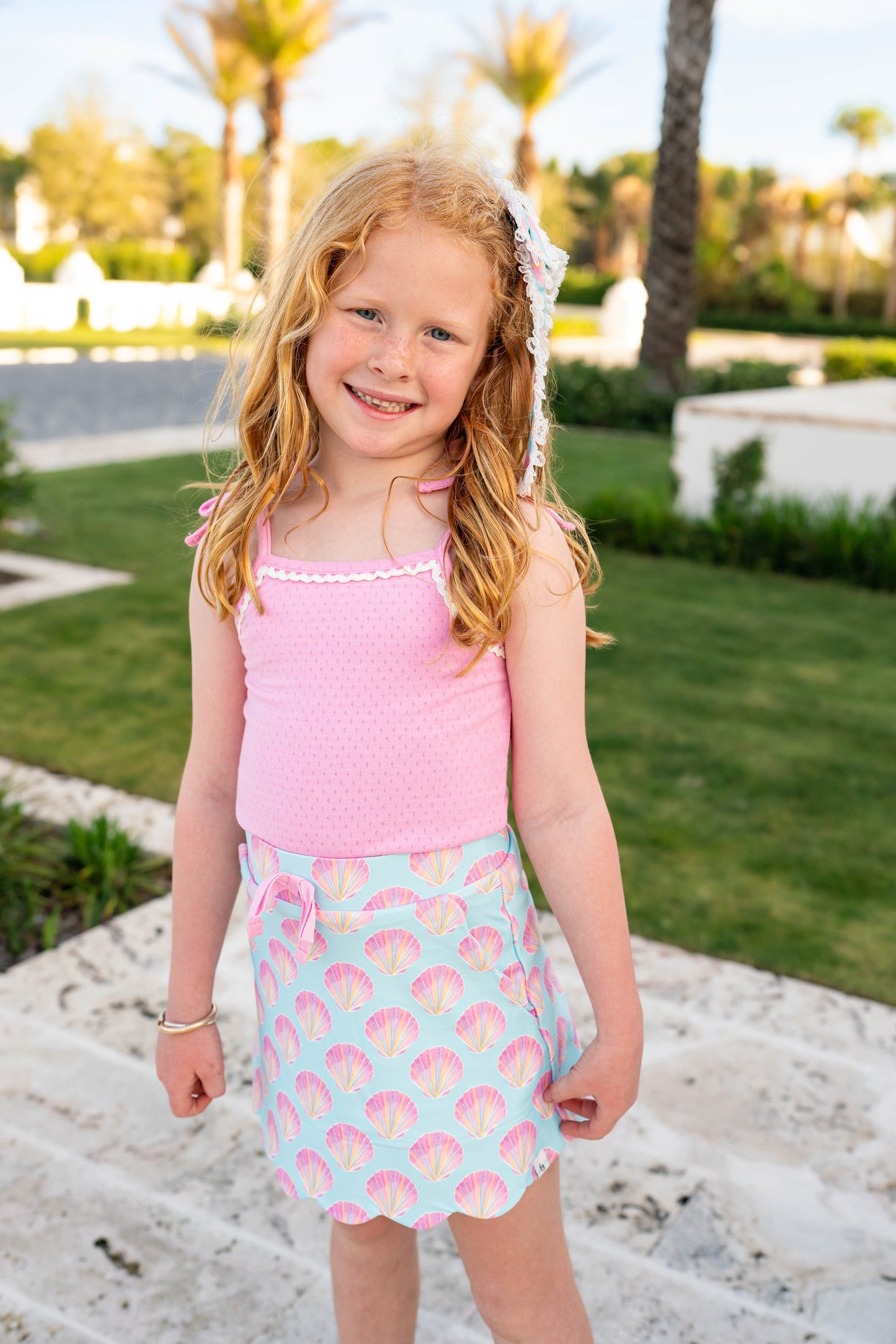 Pink Pointelle Tank Top