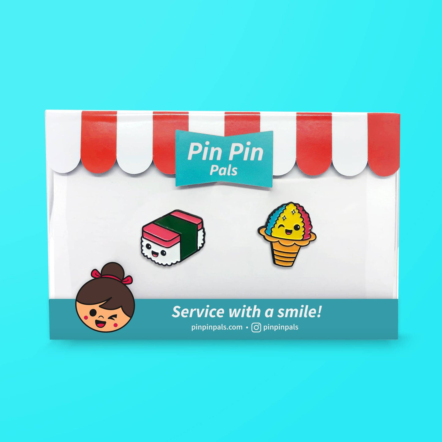 Musubi & Shaved Ice Enamel Pin Set