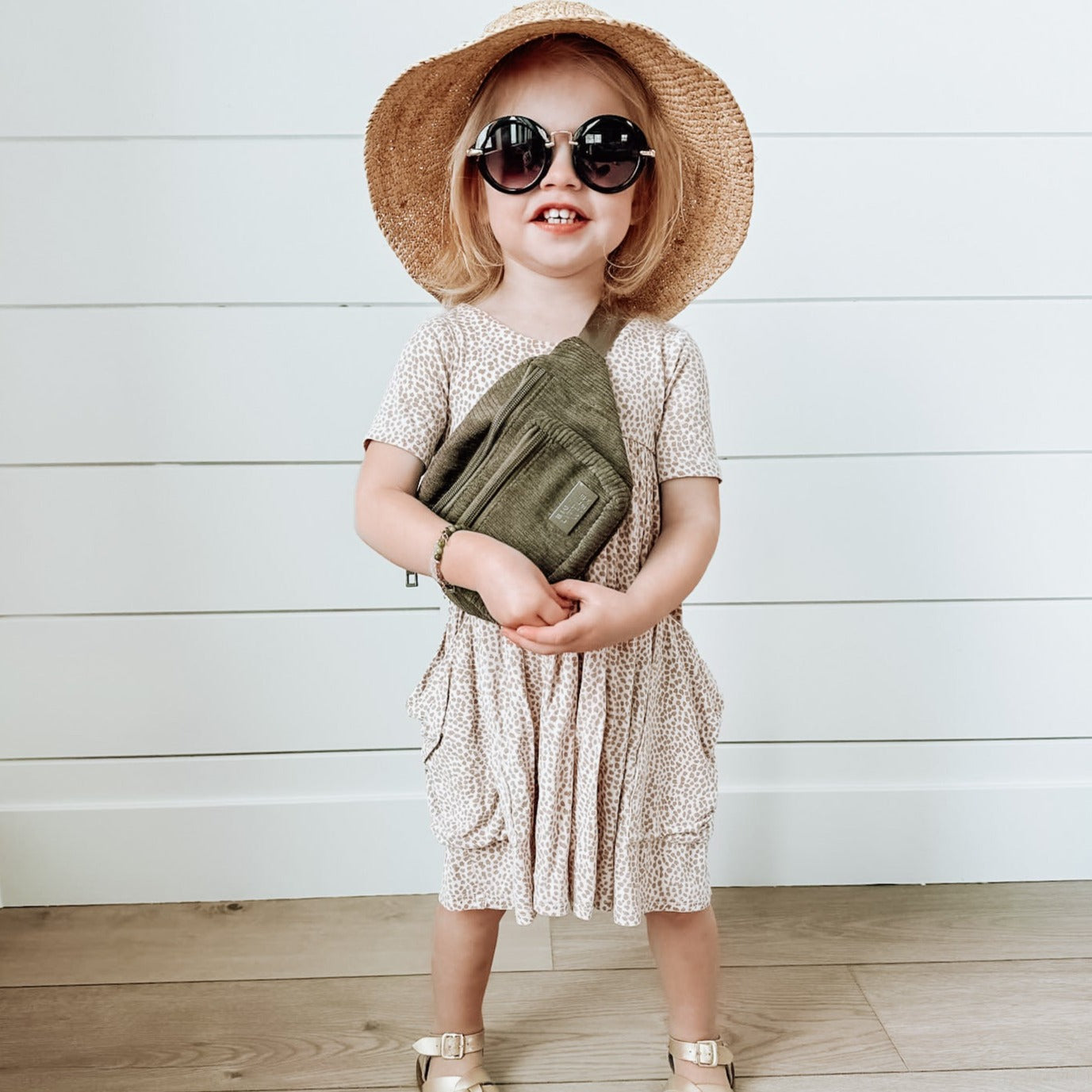 The Play Date Kids Belt Bag- Olive Green