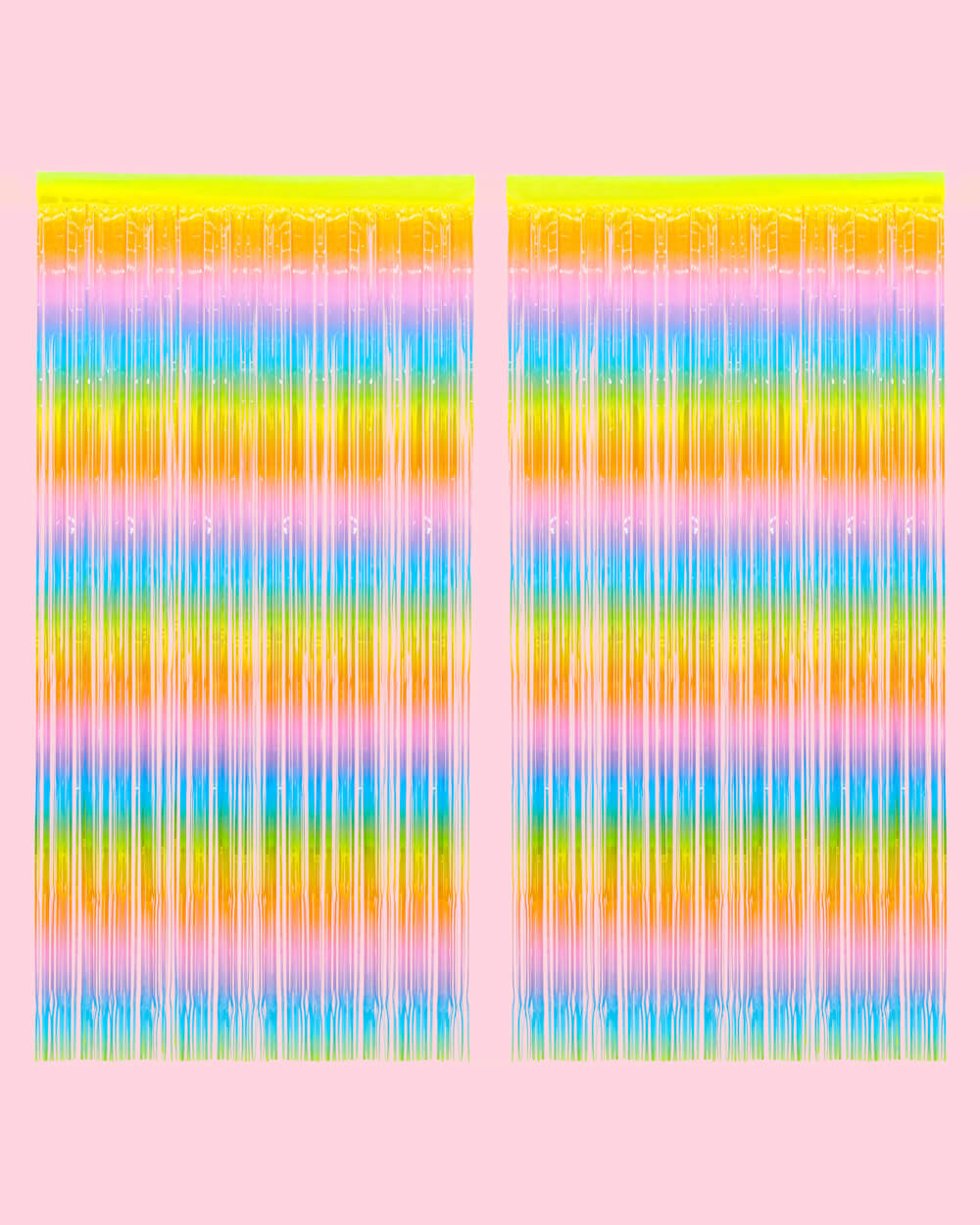 Pastel Party Curtain - rainbow foil curtain