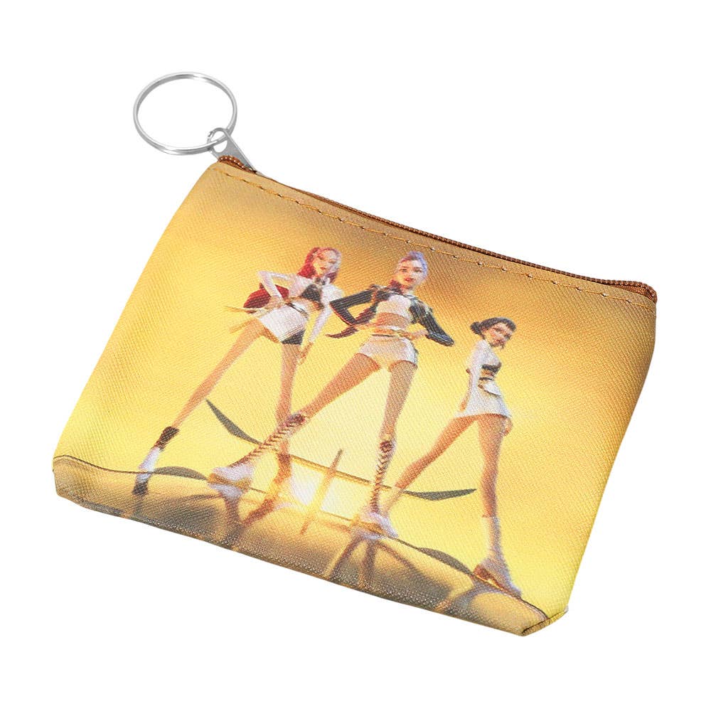 KPop Demon Hunters Huntrix Cartoon Coin Pouch Bags