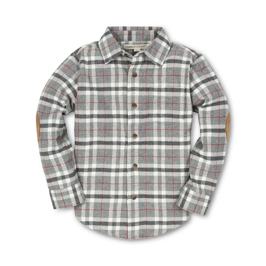 Organic Flannel Shirt with Elbow Patches - Baby