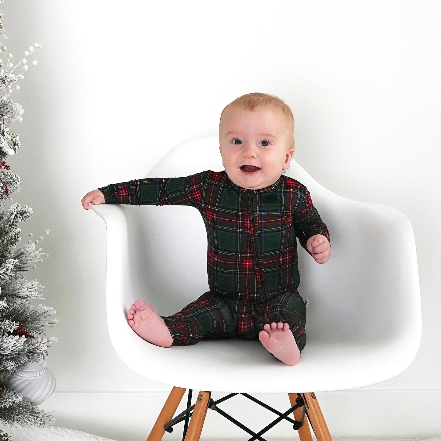 Tartan Convertible Zip Onesie