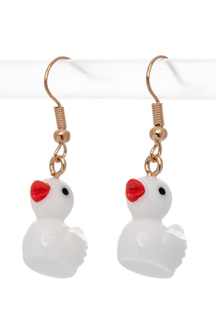 Iconic Rubber Duckling Drop Earrings Set